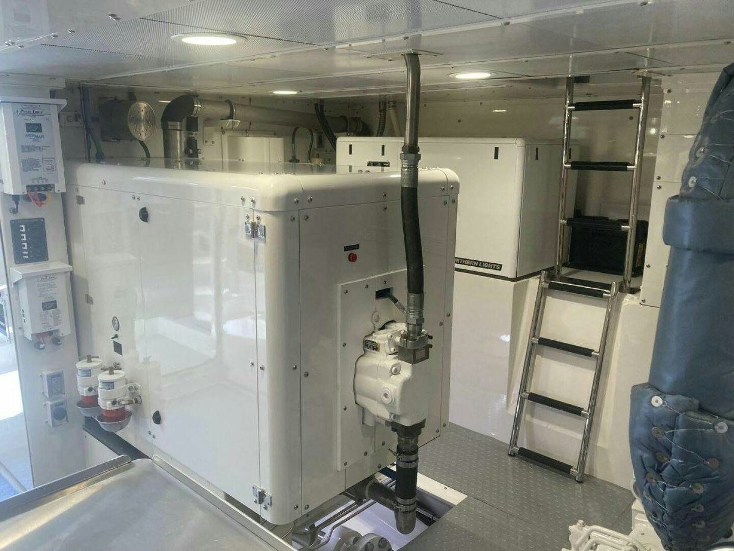 a machine in a room aboard ALLSEAS Yacht for Sale