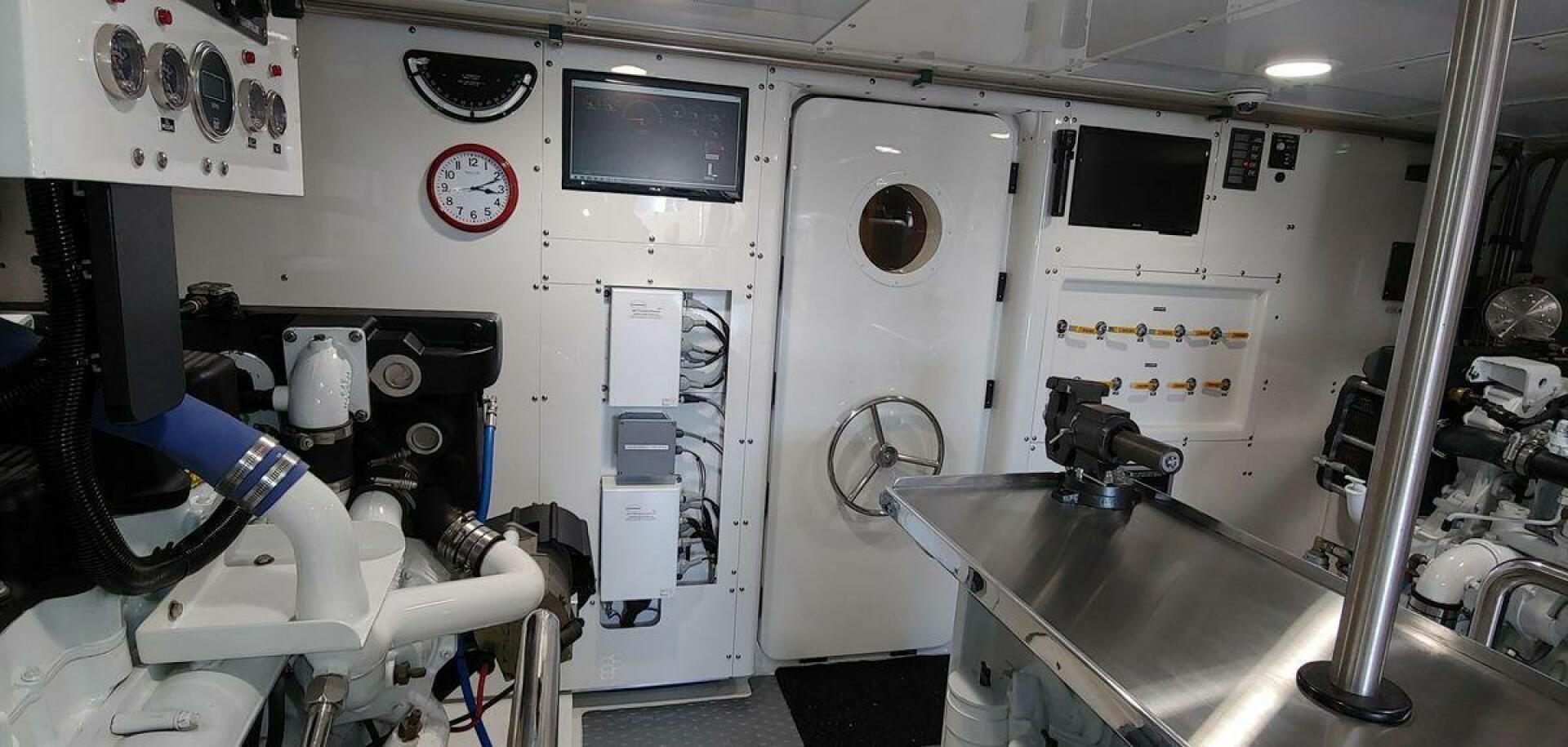 a room with equipment and a television aboard ALLSEAS Yacht for Sale