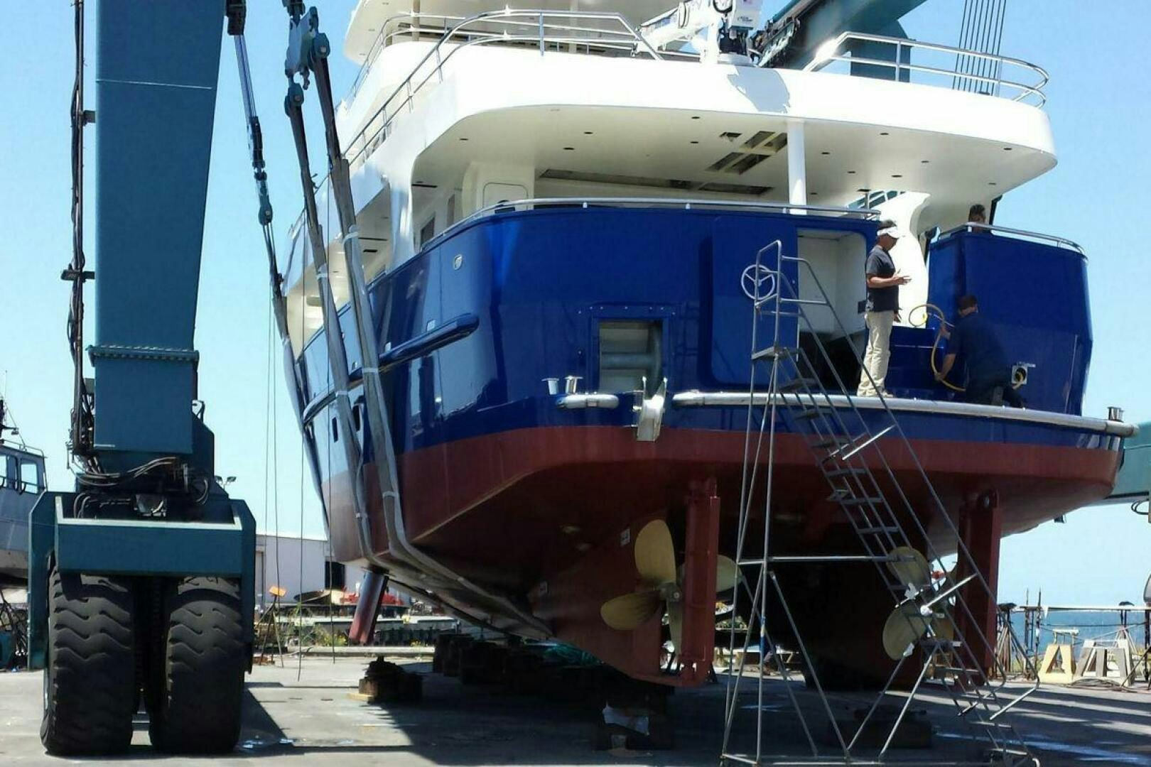 a boat on a trailer aboard ALLSEAS Yacht for Sale