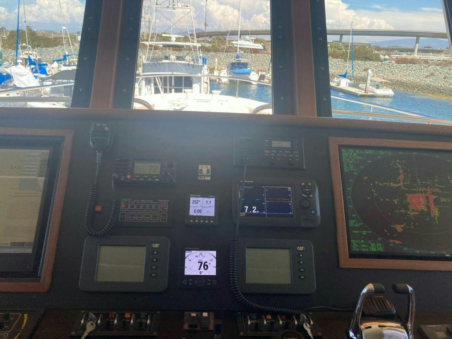 a cockpit of a plane aboard ALLSEAS Yacht for Sale