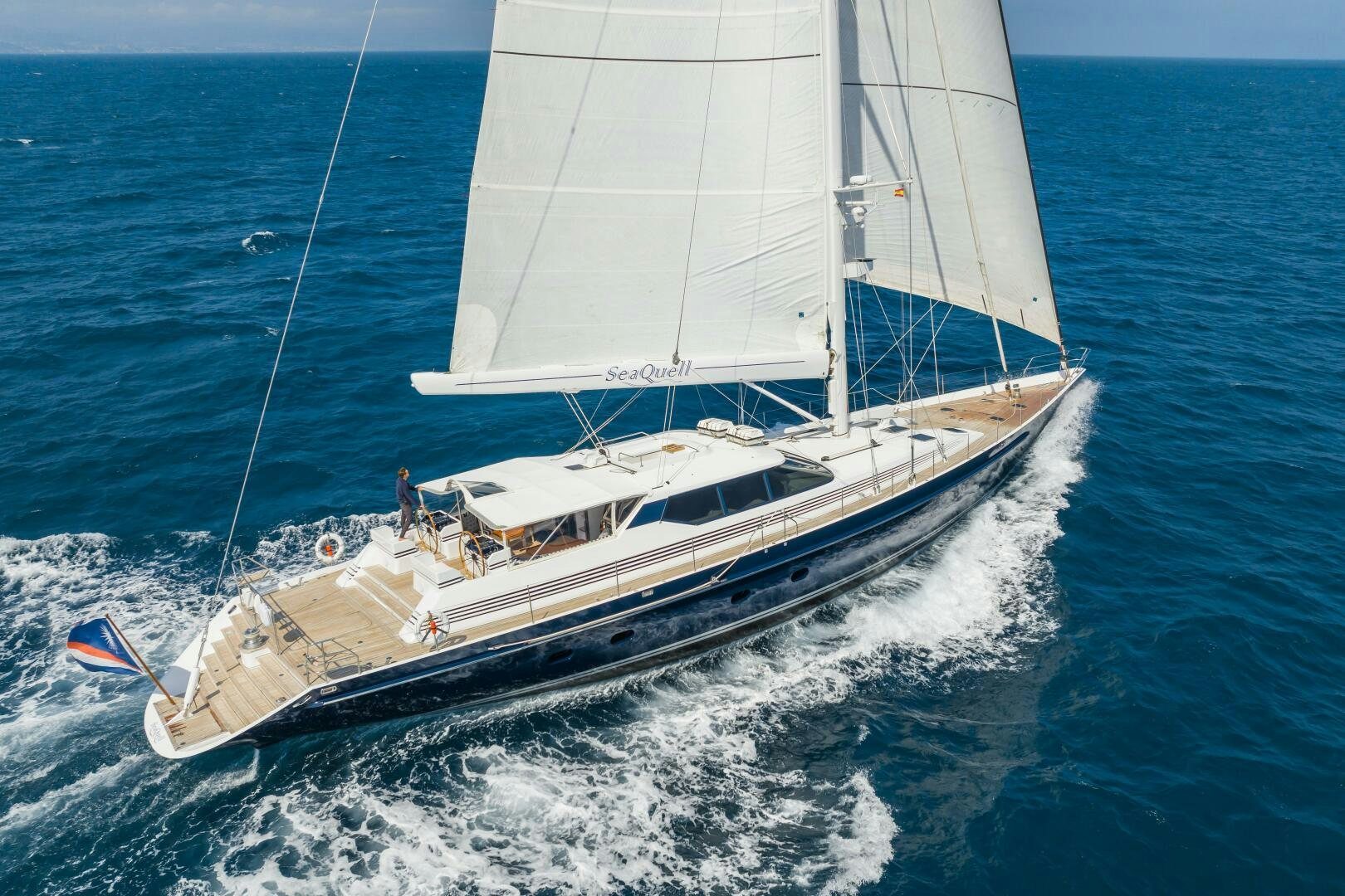 a boat on the water aboard SEAQUELL Yacht for Sale
