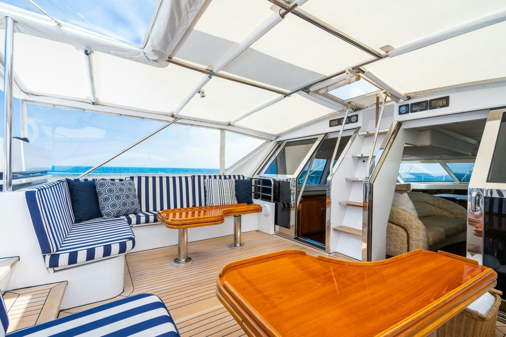 inside of a boat aboard SEAQUELL Yacht for Sale