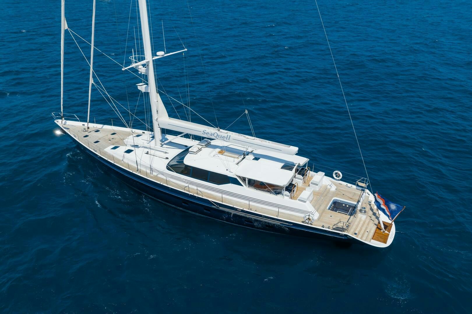 a boat in the water aboard SEAQUELL Yacht for Sale