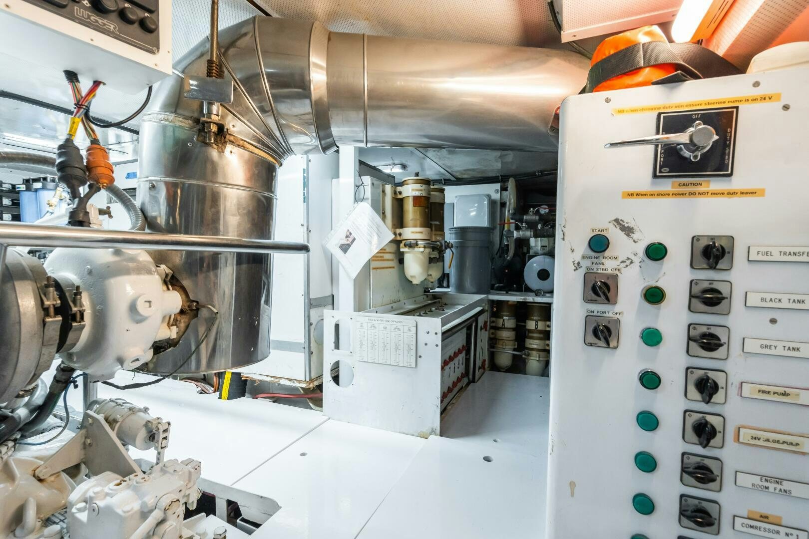 a large industrial machine aboard SEAQUELL Yacht for Sale