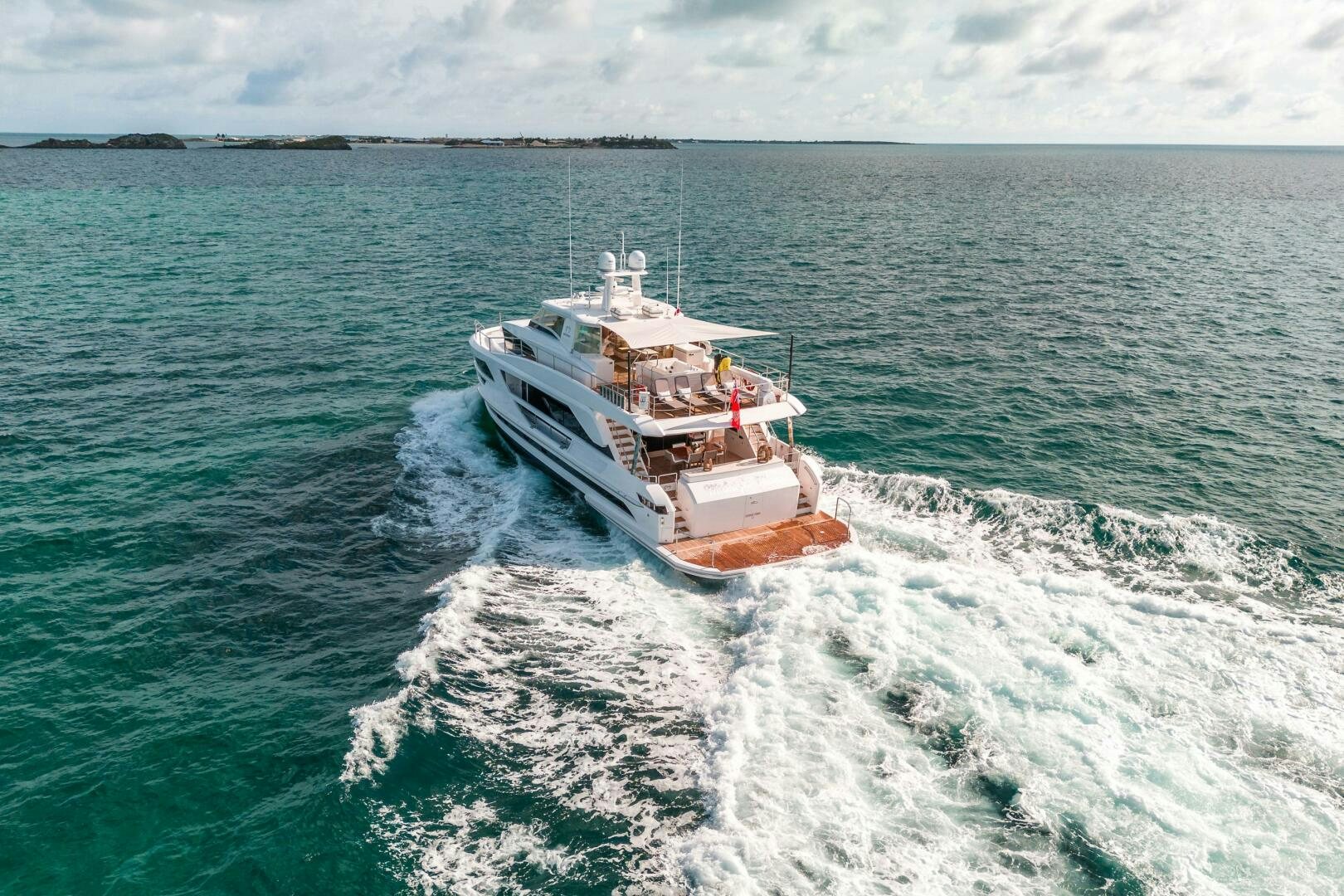a boat on the water aboard MIDNIGHT MOON Yacht for Sale