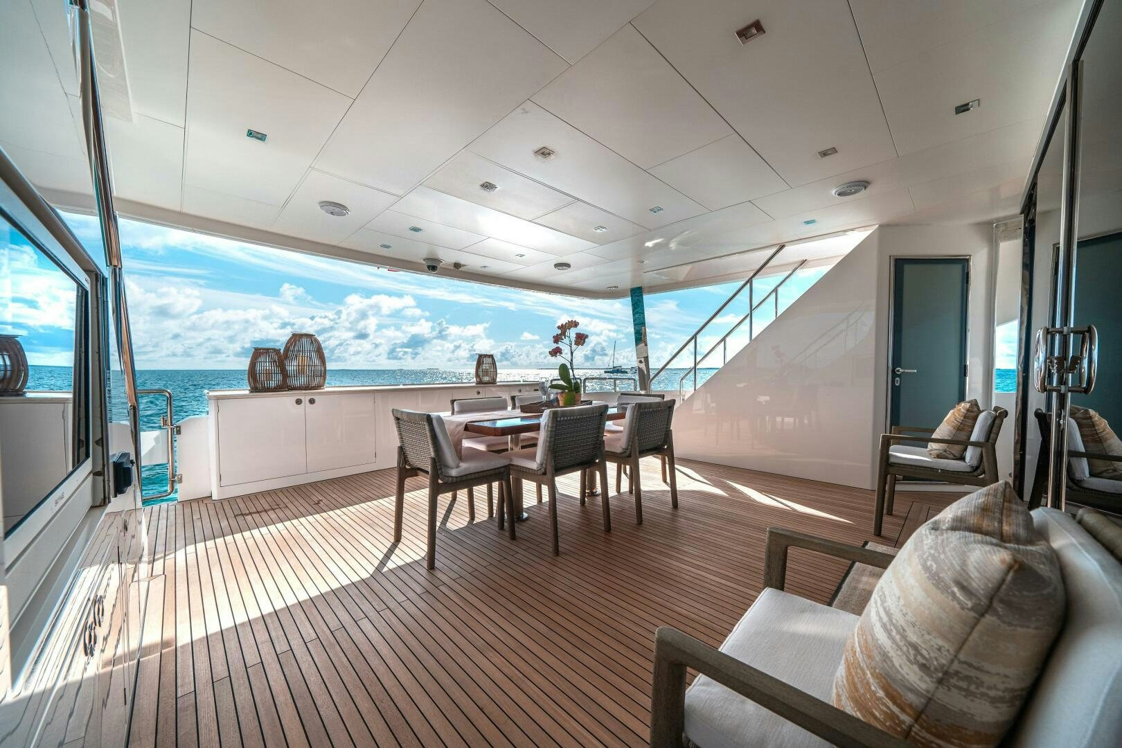 a boat on the water aboard MIDNIGHT MOON Yacht for Sale