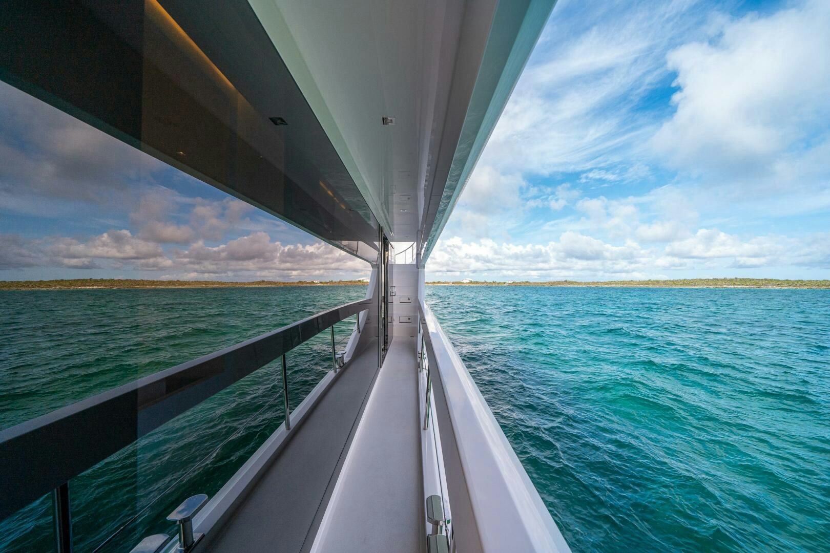 a boat on the water aboard MIDNIGHT MOON Yacht for Sale