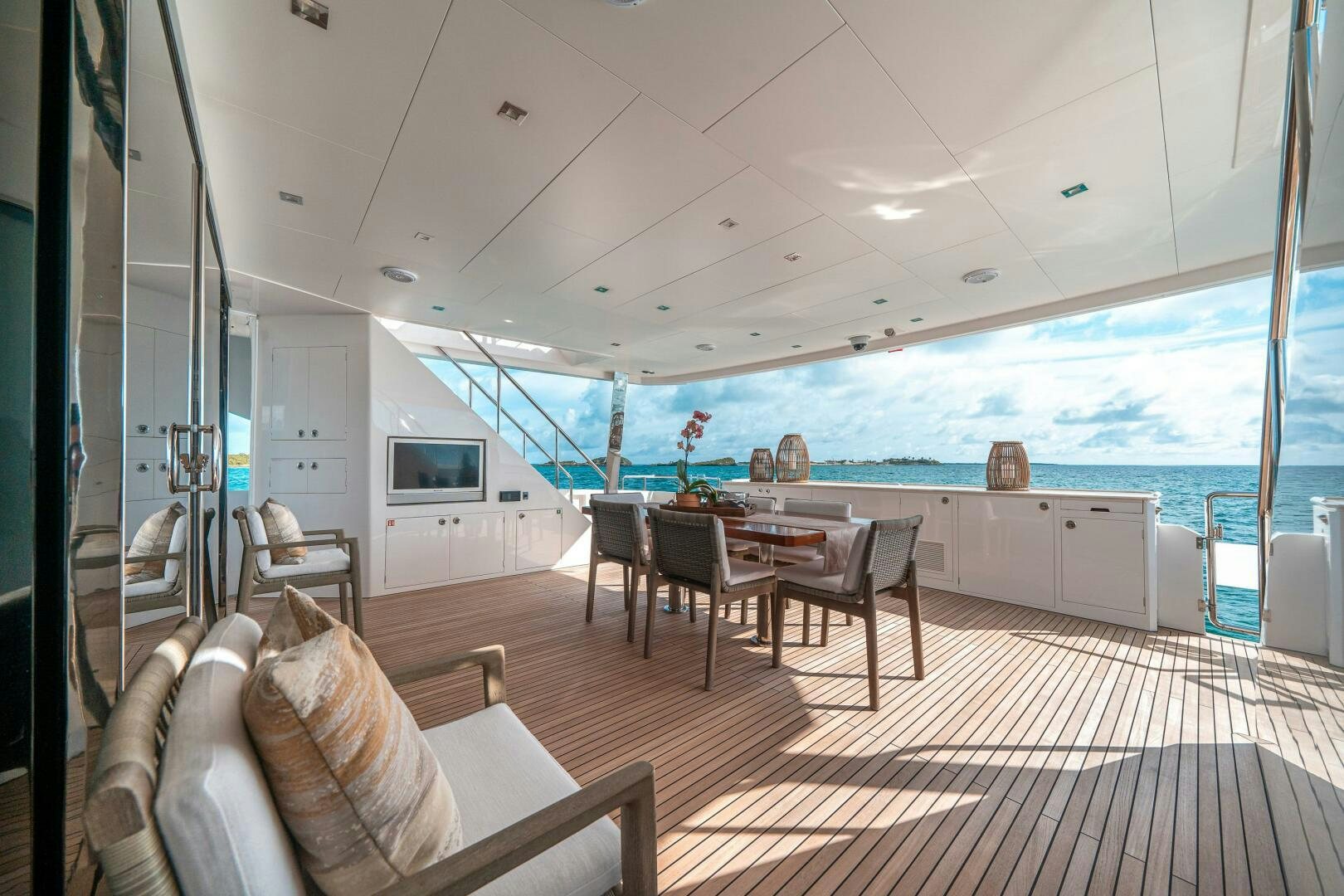 a boat on the water aboard MIDNIGHT MOON Yacht for Sale