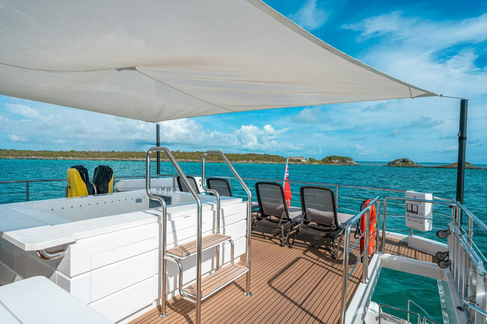 a boat on the water aboard MIDNIGHT MOON Yacht for Sale