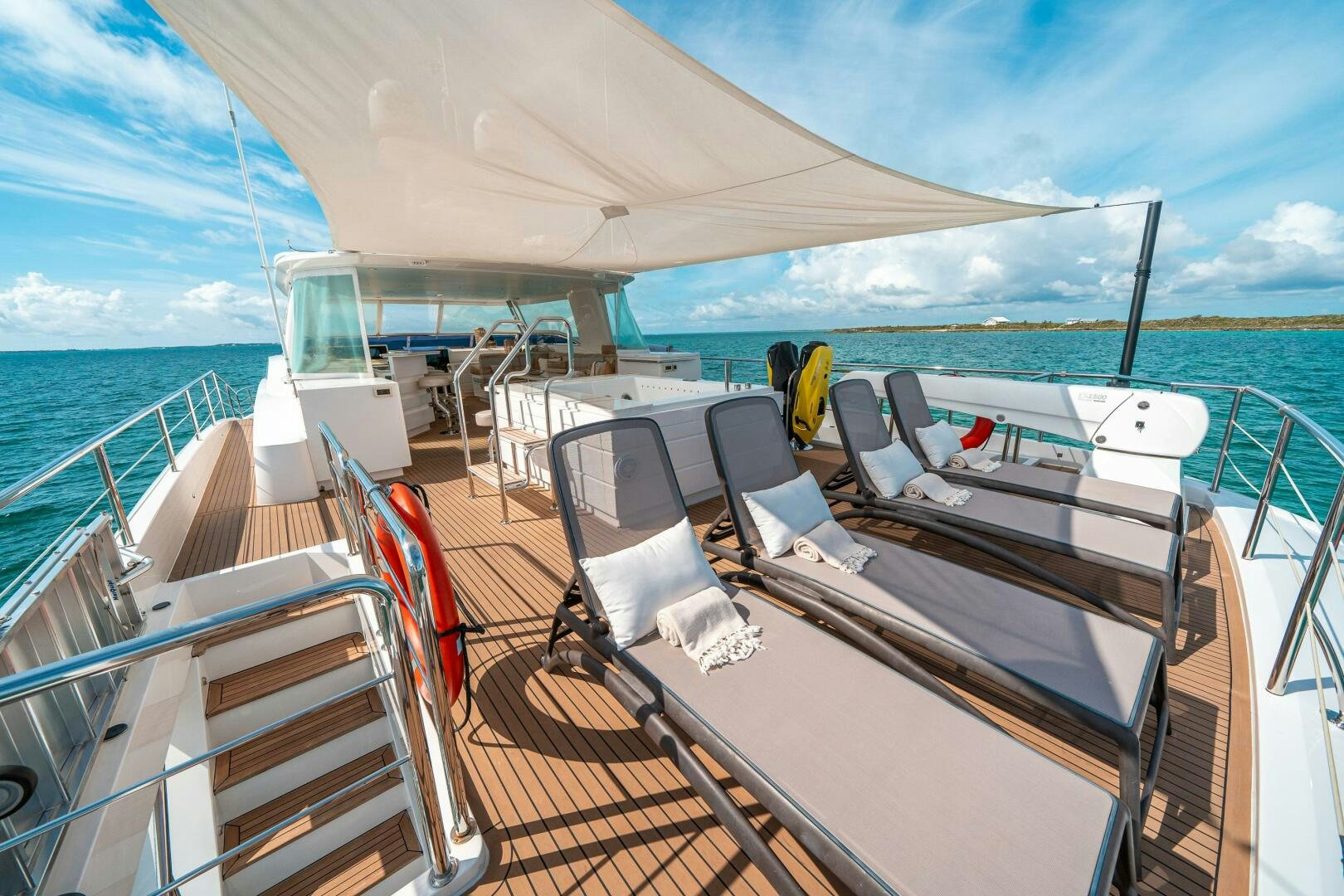 a boat on the water aboard MIDNIGHT MOON Yacht for Sale