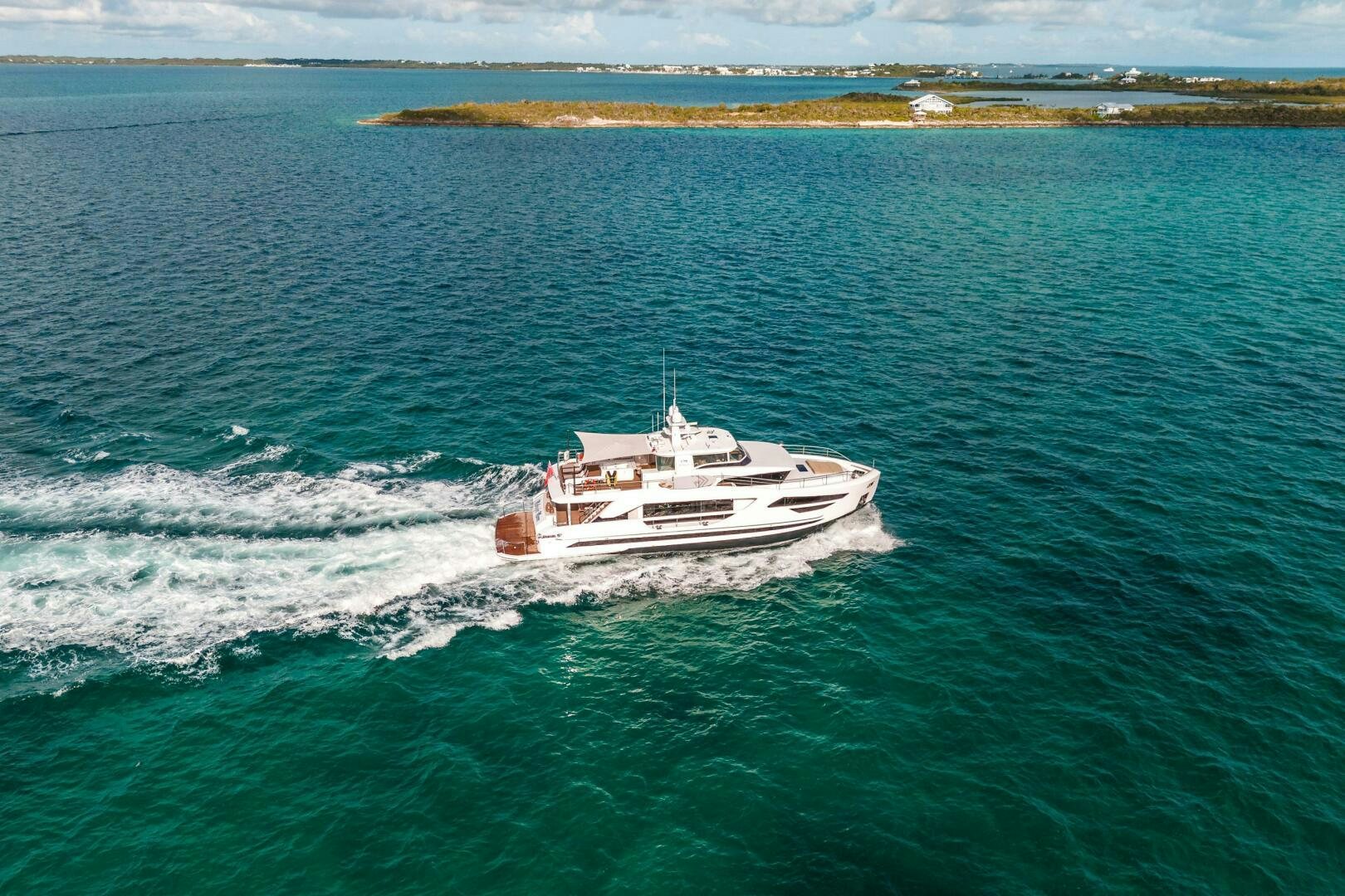 a boat in the water aboard MIDNIGHT MOON Yacht for Sale
