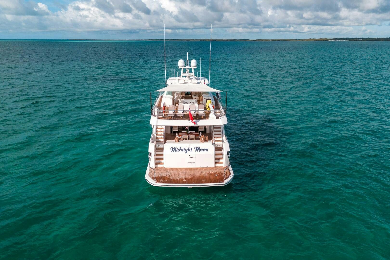 a boat in the water aboard MIDNIGHT MOON Yacht for Sale