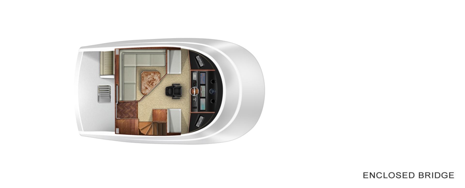 a white wall with a mirror and a table and chairs aboard NEW BUILD Yacht for Sale