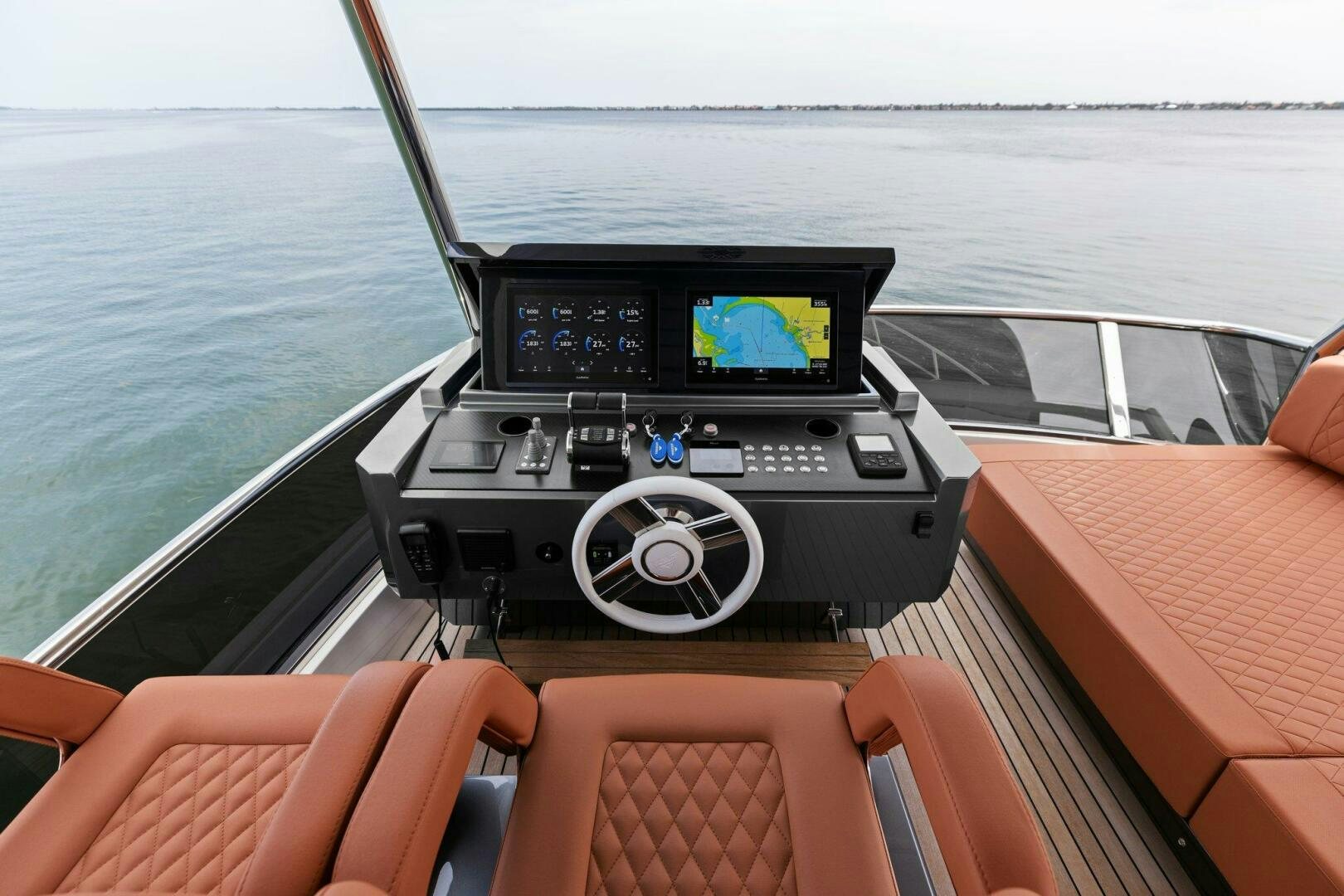 a person driving a boat aboard TINKA BUNNY Yacht for Sale