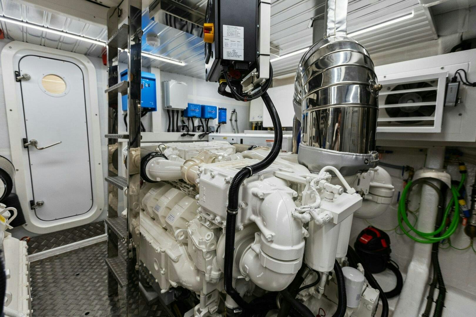 a room with machinery aboard TINKA BUNNY Yacht for Sale