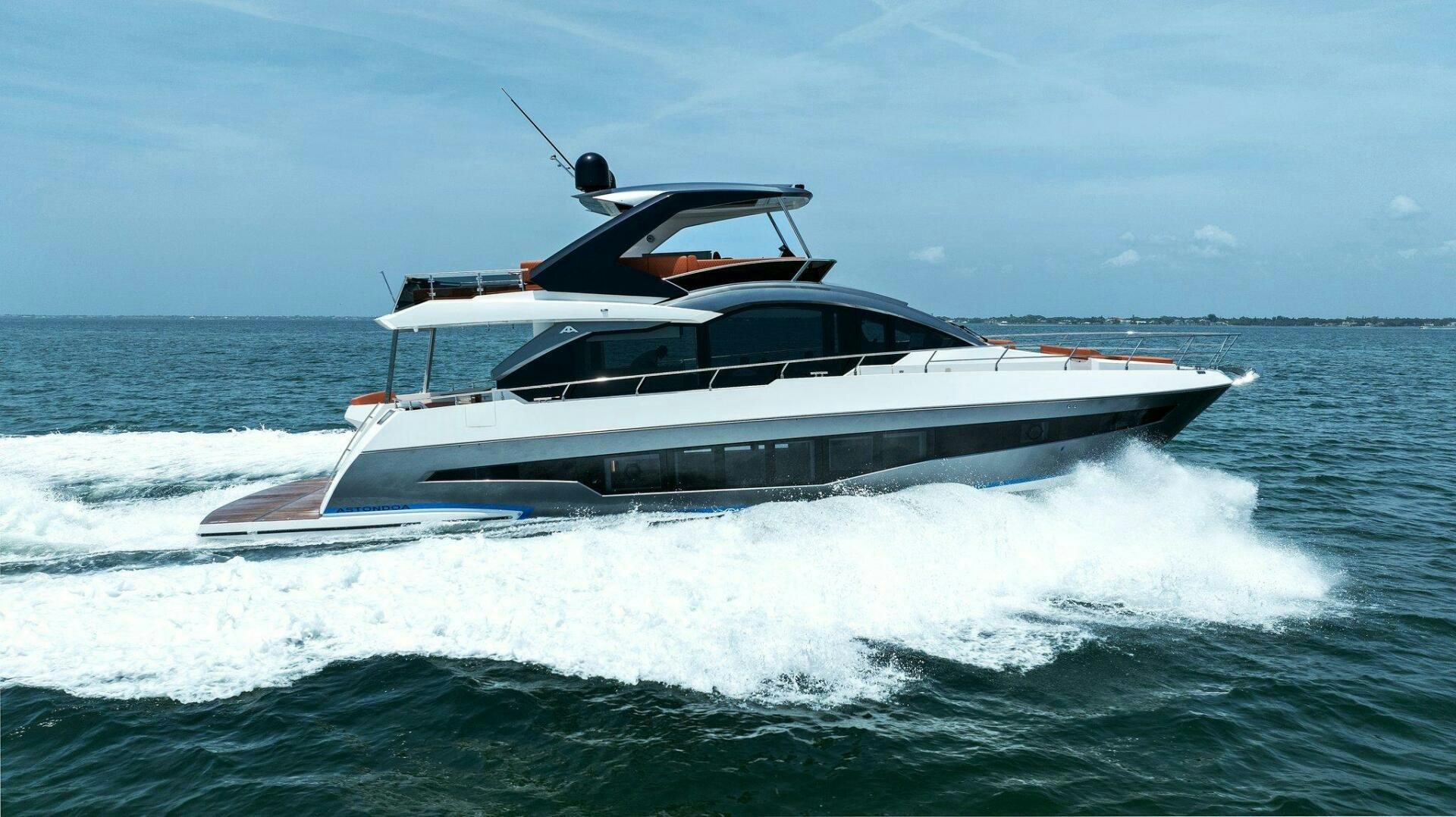 a white yacht on the water aboard TINKA BUNNY Yacht for Sale