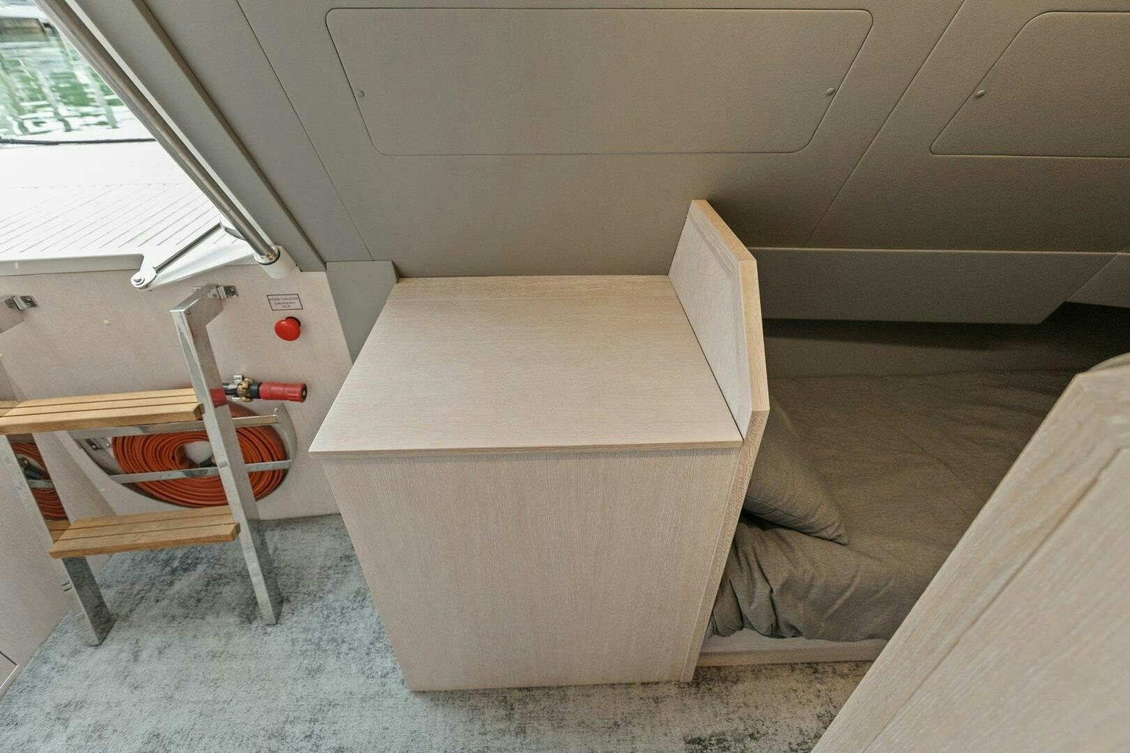 a room with a couch and a chair aboard TINKA BUNNY Yacht for Sale