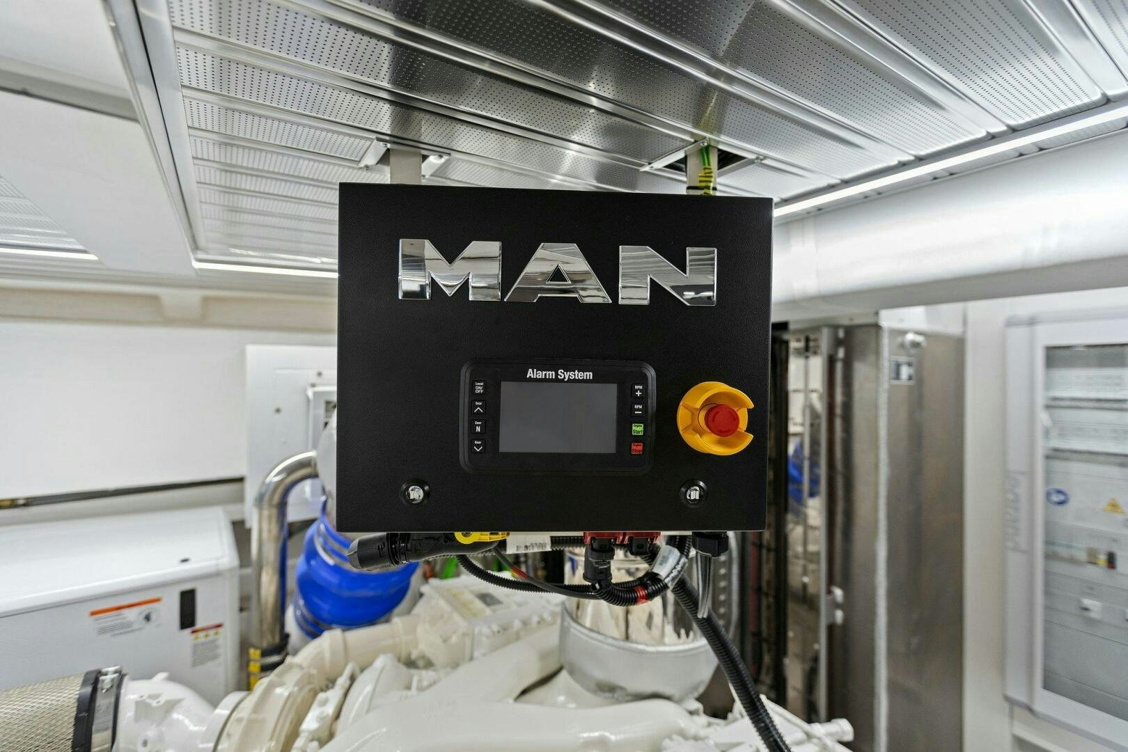 a machine with a screen aboard TINKA BUNNY Yacht for Sale