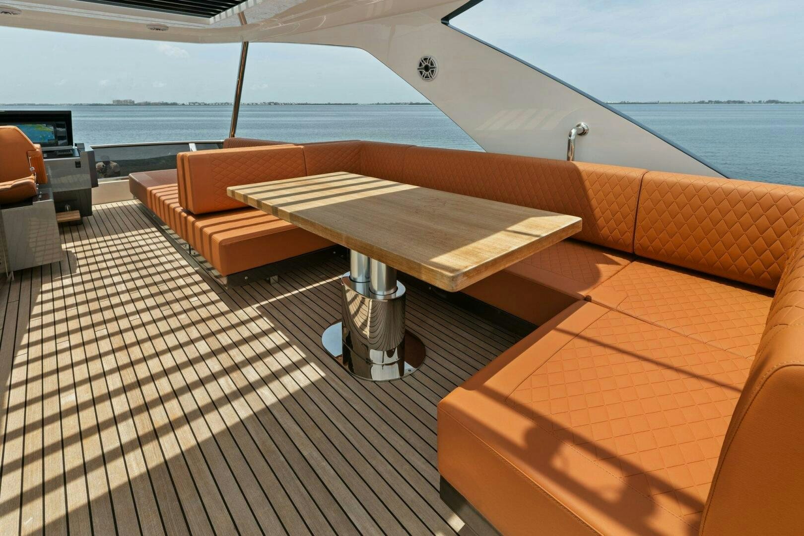 a boat on a deck aboard TINKA BUNNY Yacht for Sale