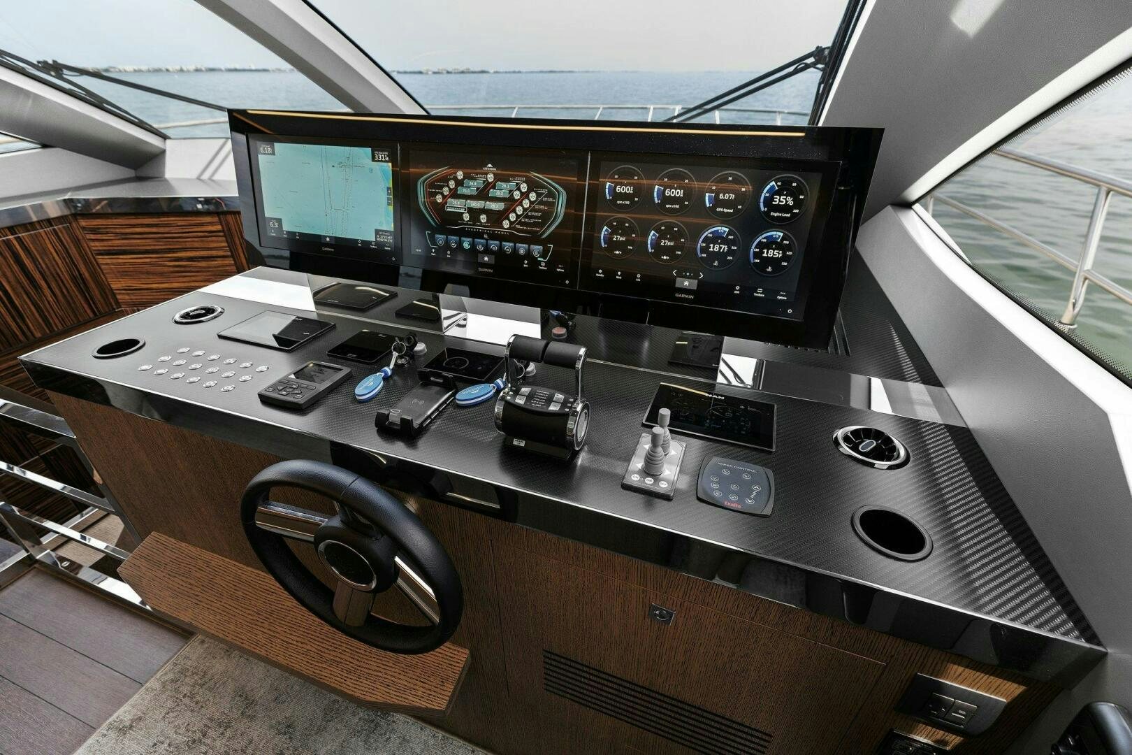 a control panel of a plane aboard TINKA BUNNY Yacht for Sale