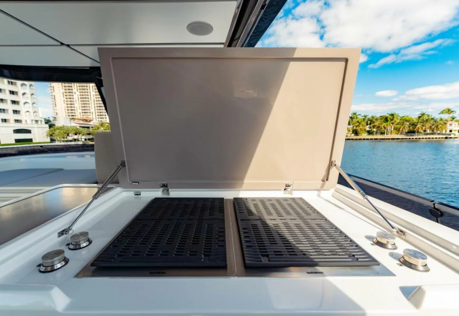 a laptop on a boat aboard INEA Yacht for Sale