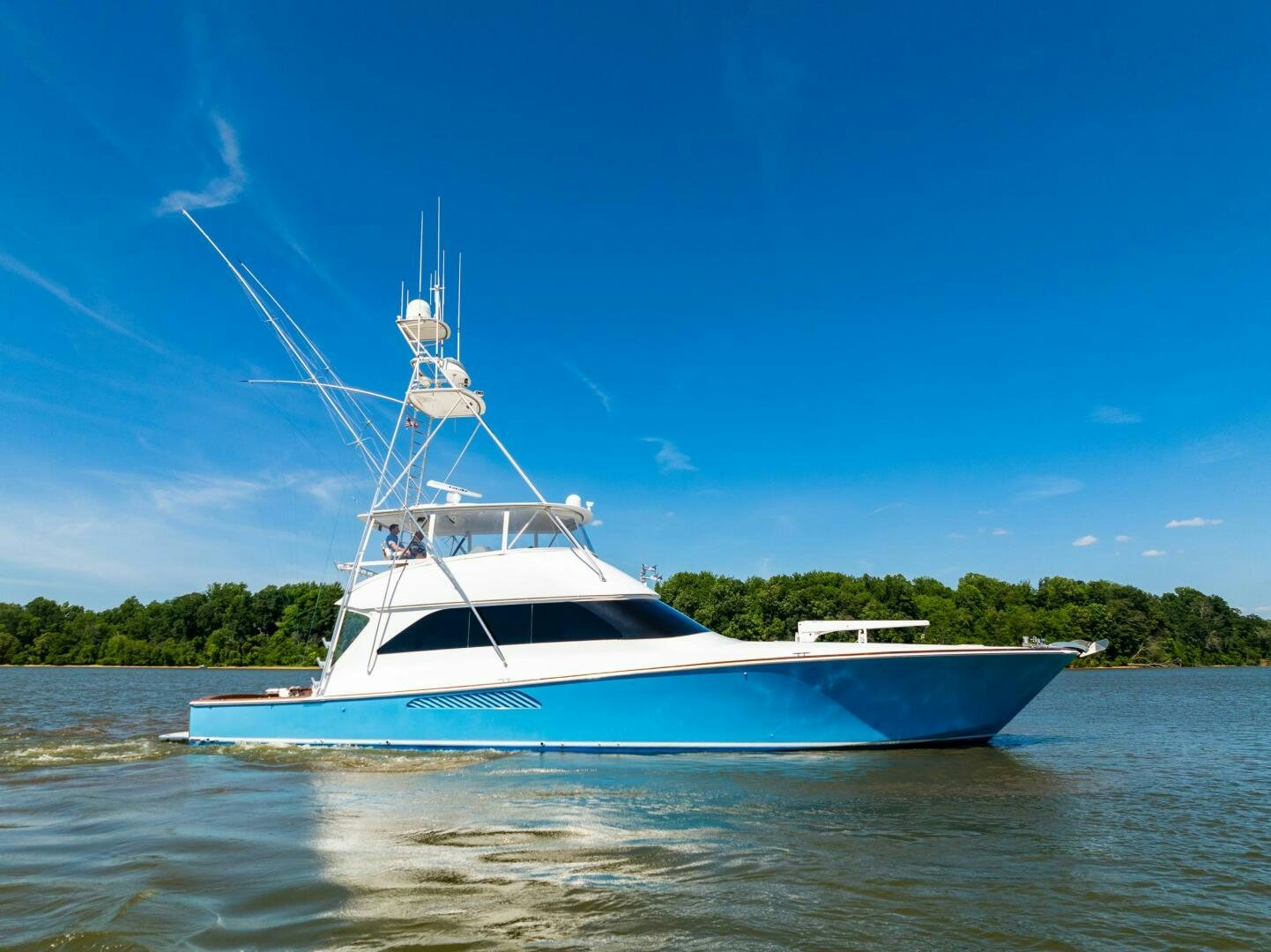 a boat on the water aboard W Yacht for Sale