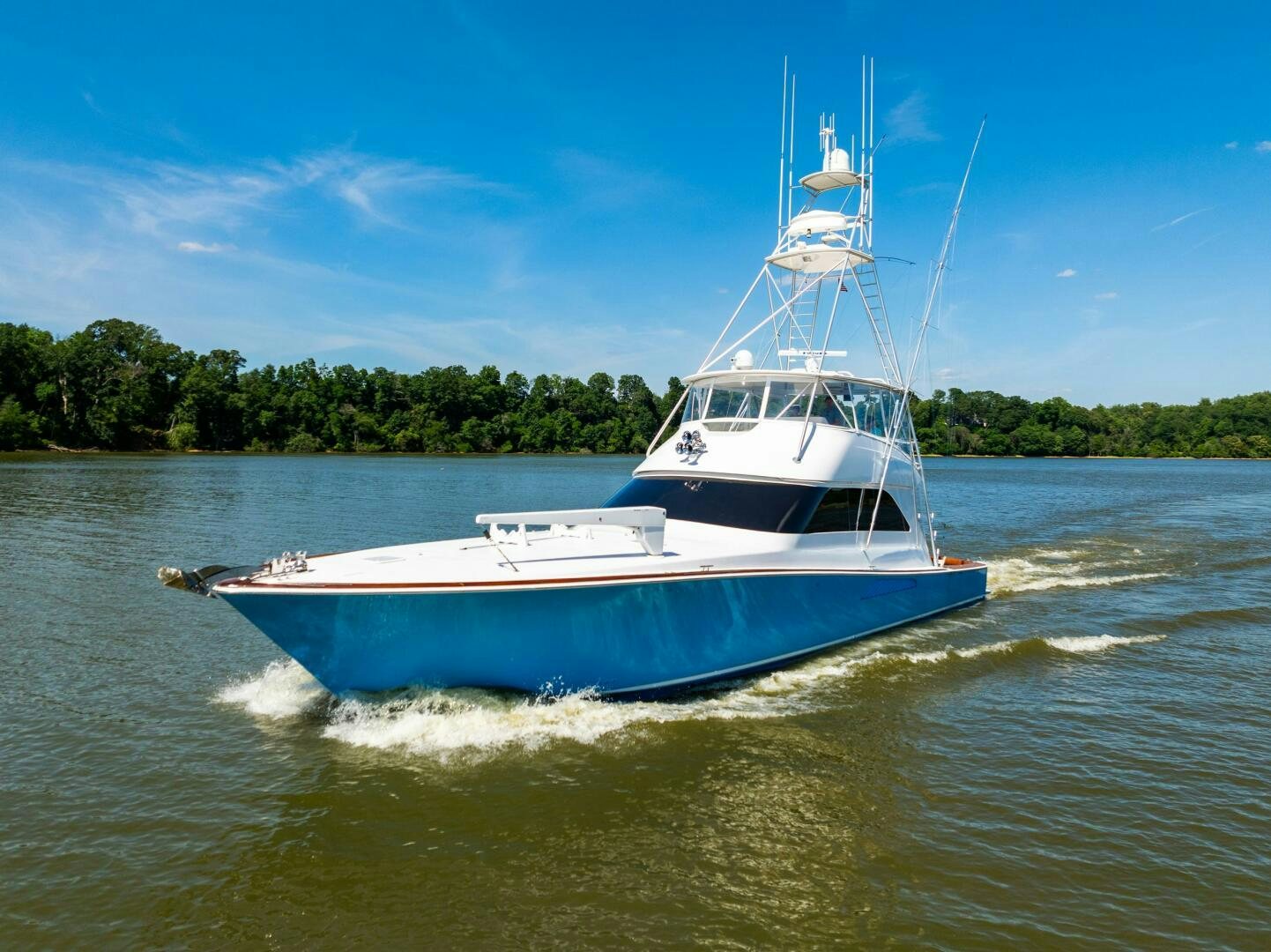 a boat on the water aboard W Yacht for Sale