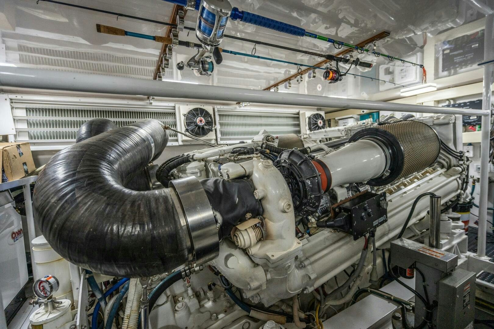 a large metal object with a large metal object in it aboard W Yacht for Sale