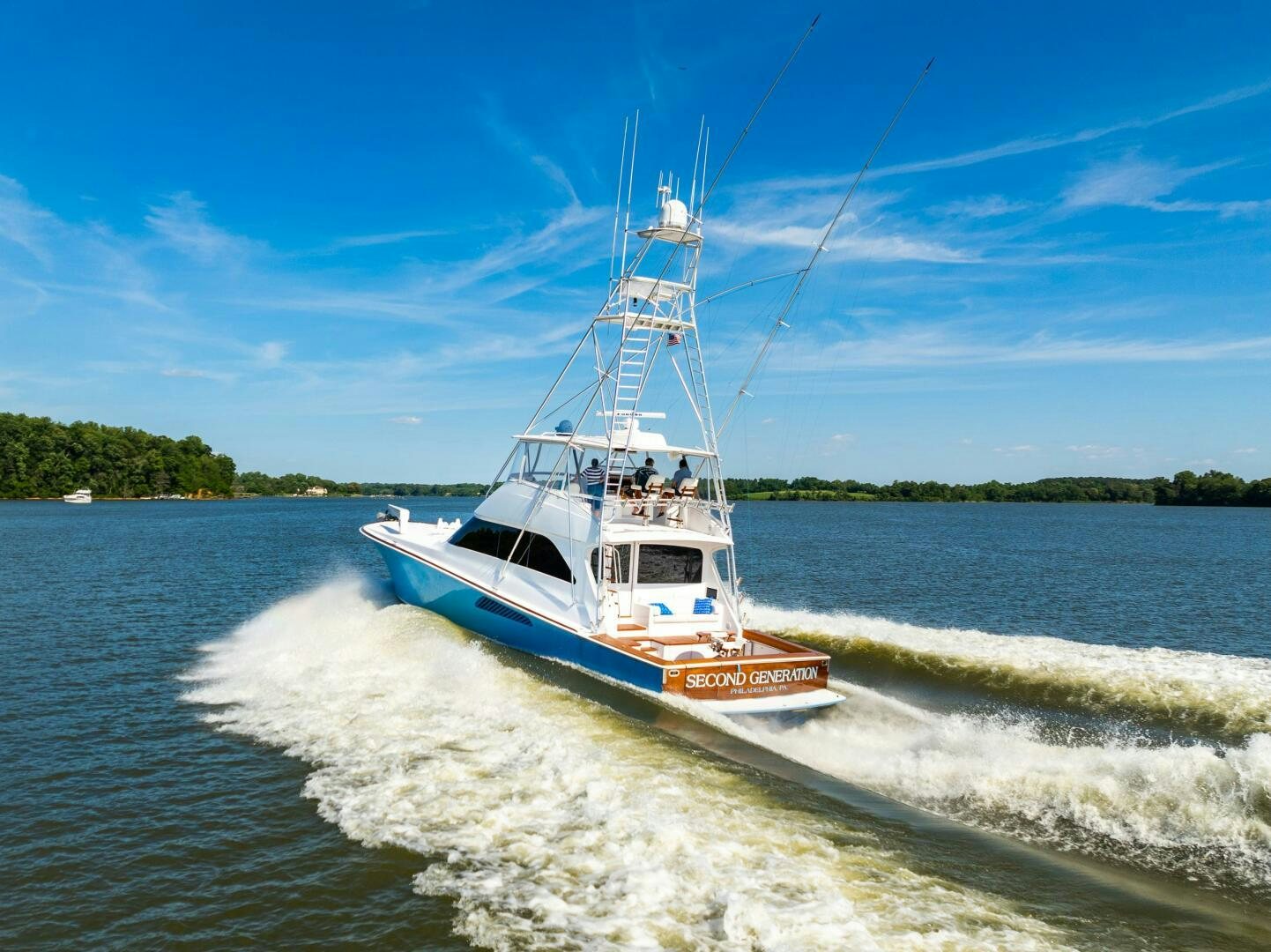 a boat on the water aboard W Yacht for Sale