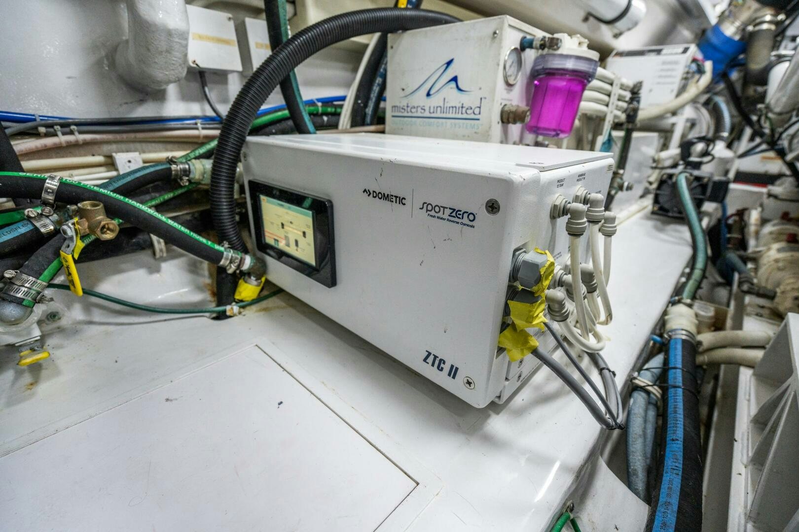 a machine with wires aboard W Yacht for Sale