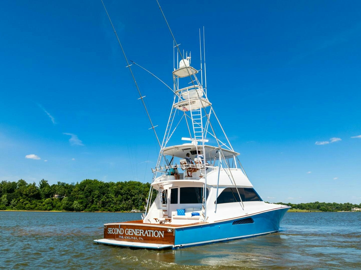 a boat on the water aboard W Yacht for Sale