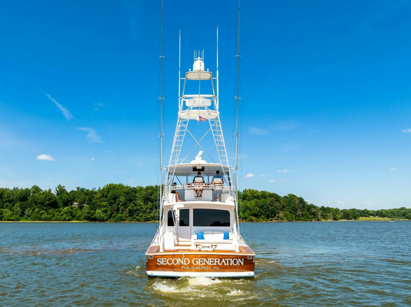a boat on the water aboard W Yacht for Sale