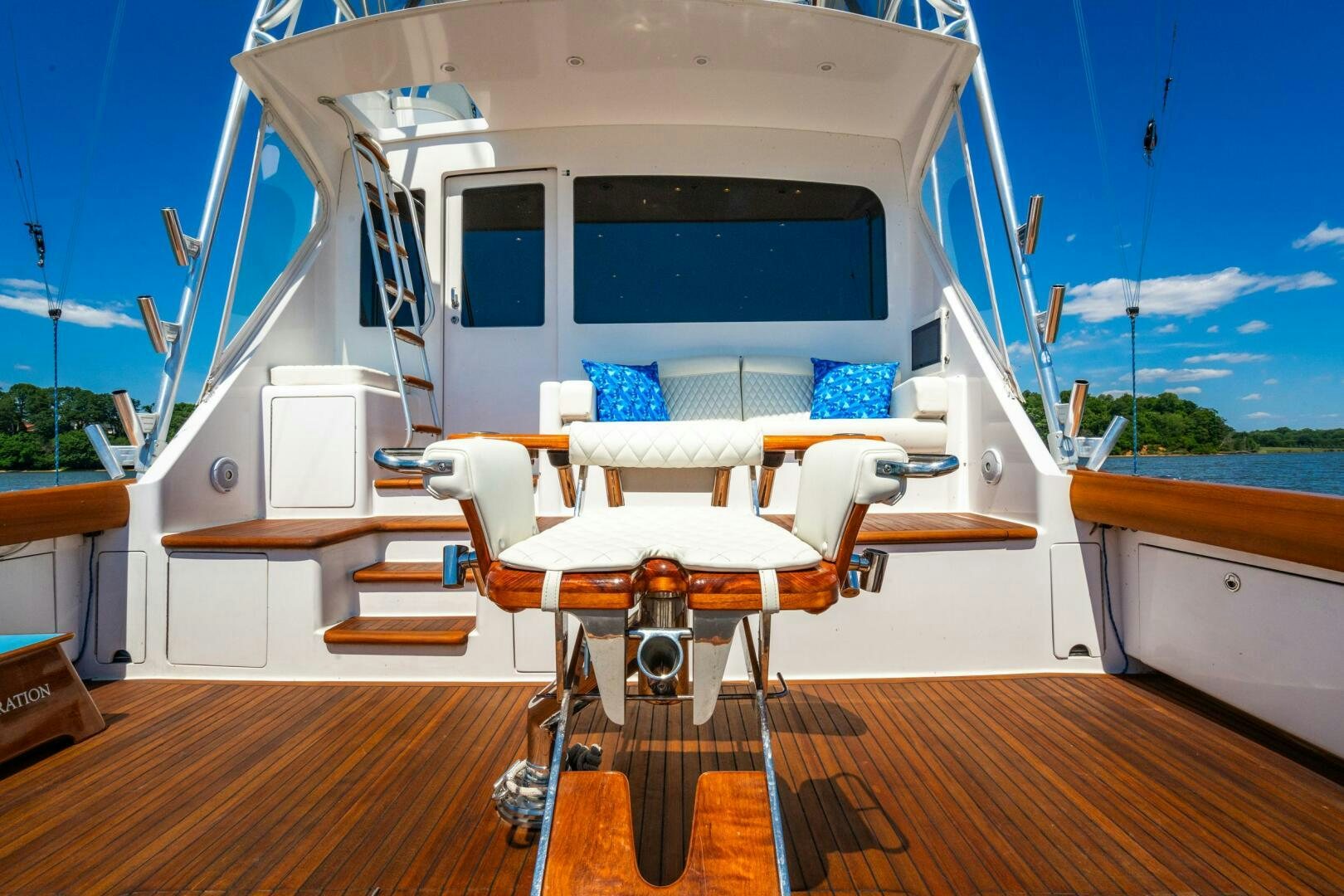a boat on a deck aboard W Yacht for Sale