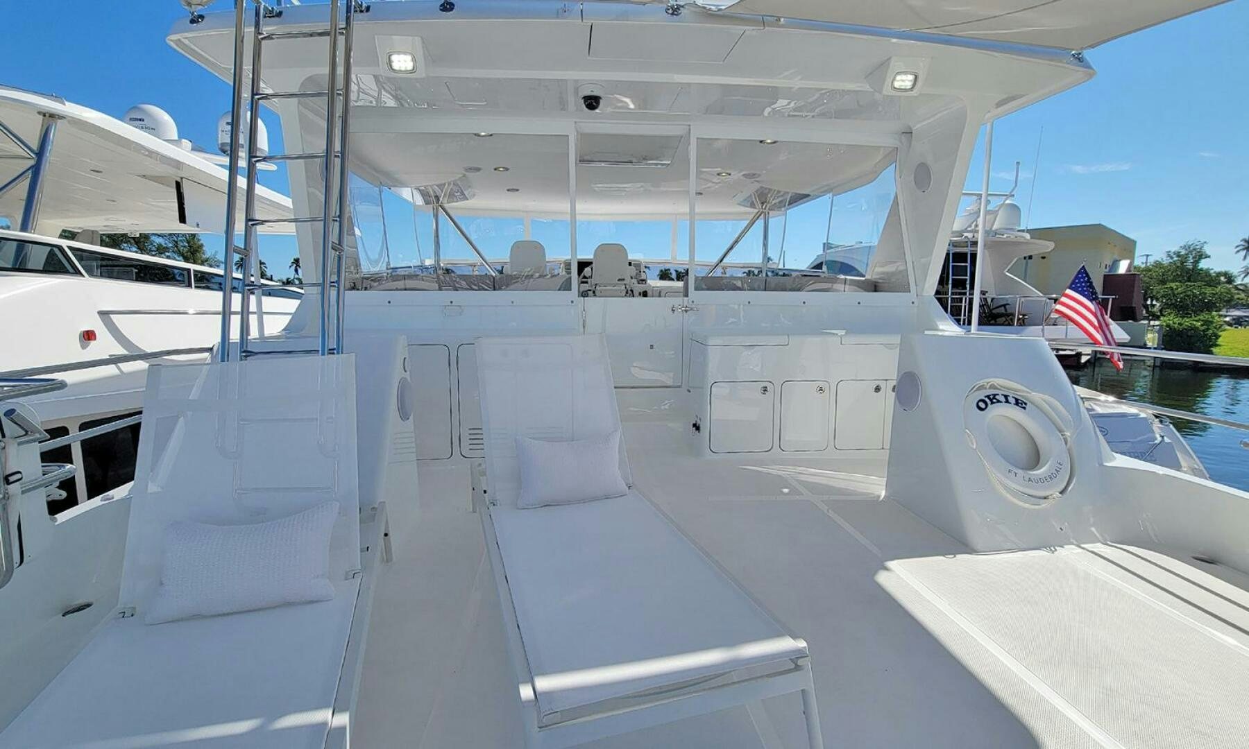 a boat on the water aboard OKIE Yacht for Sale