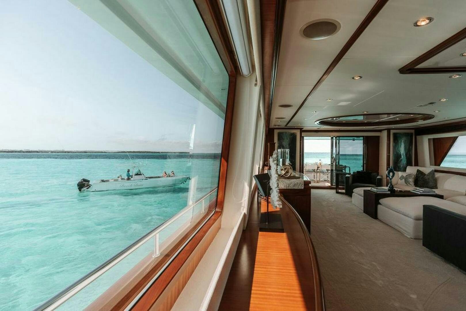 a boat on the water aboard BEACHFRONT Yacht for Sale