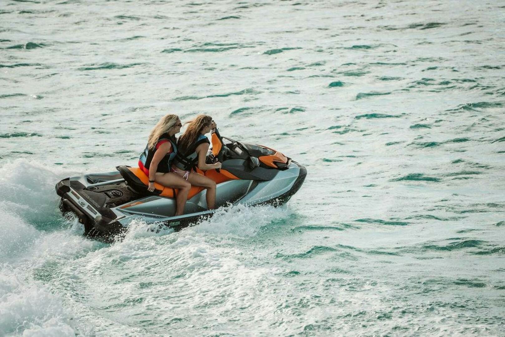 two people in a raft aboard BEACHFRONT Yacht for Sale