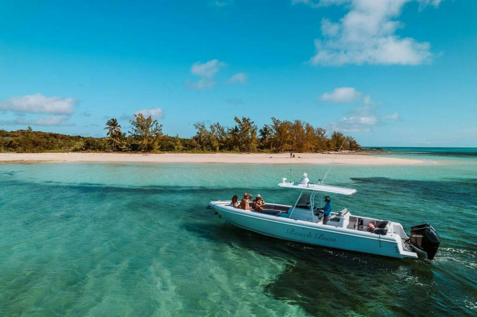 a boat on the water aboard BEACHFRONT Yacht for Sale