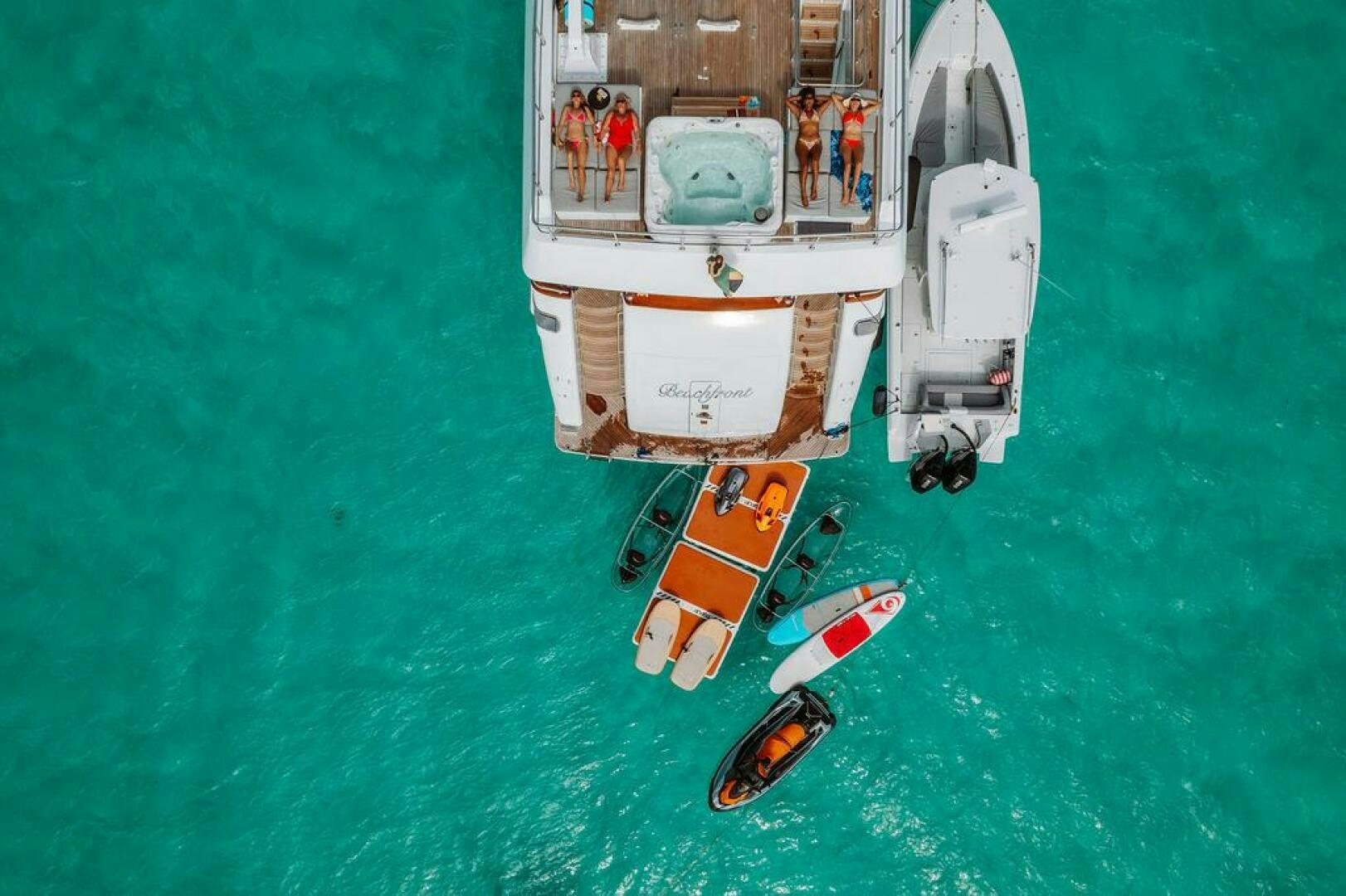 a satellite in the water aboard BEACHFRONT Yacht for Sale