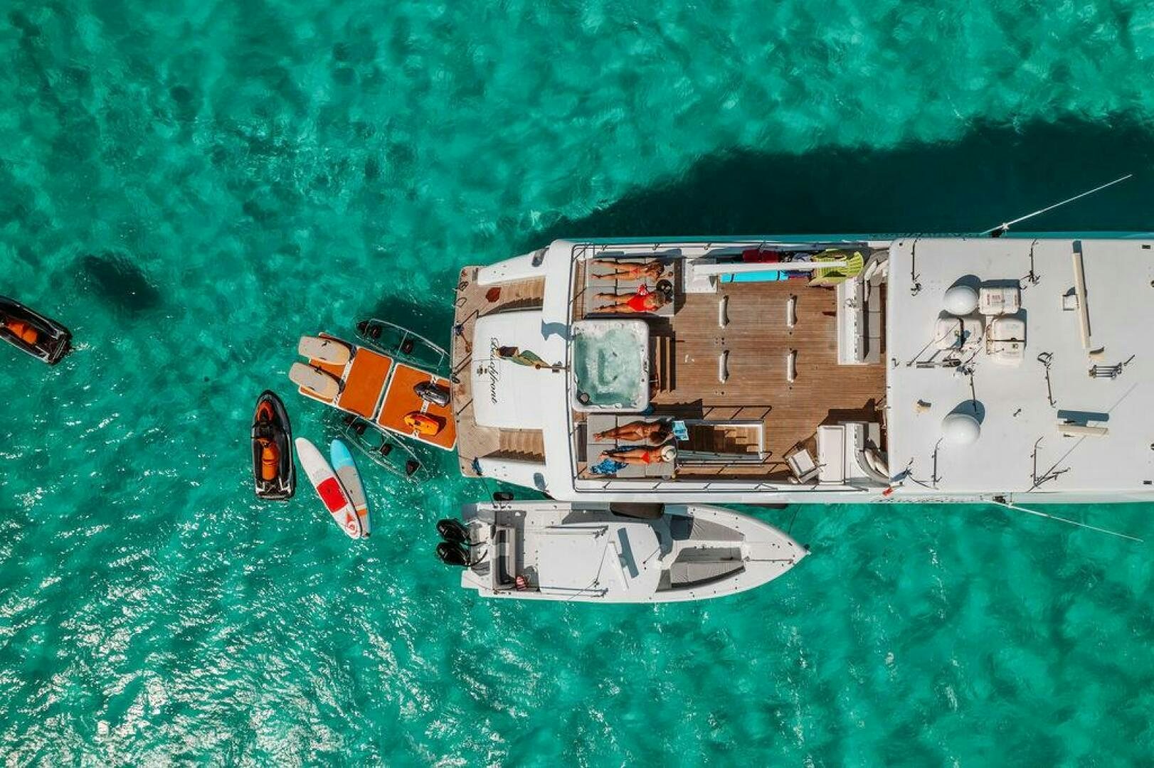 a high angle view of a building aboard BEACHFRONT Yacht for Sale
