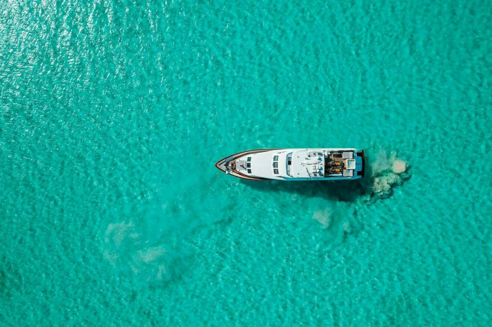 a small metal object in the water aboard BEACHFRONT Yacht for Sale