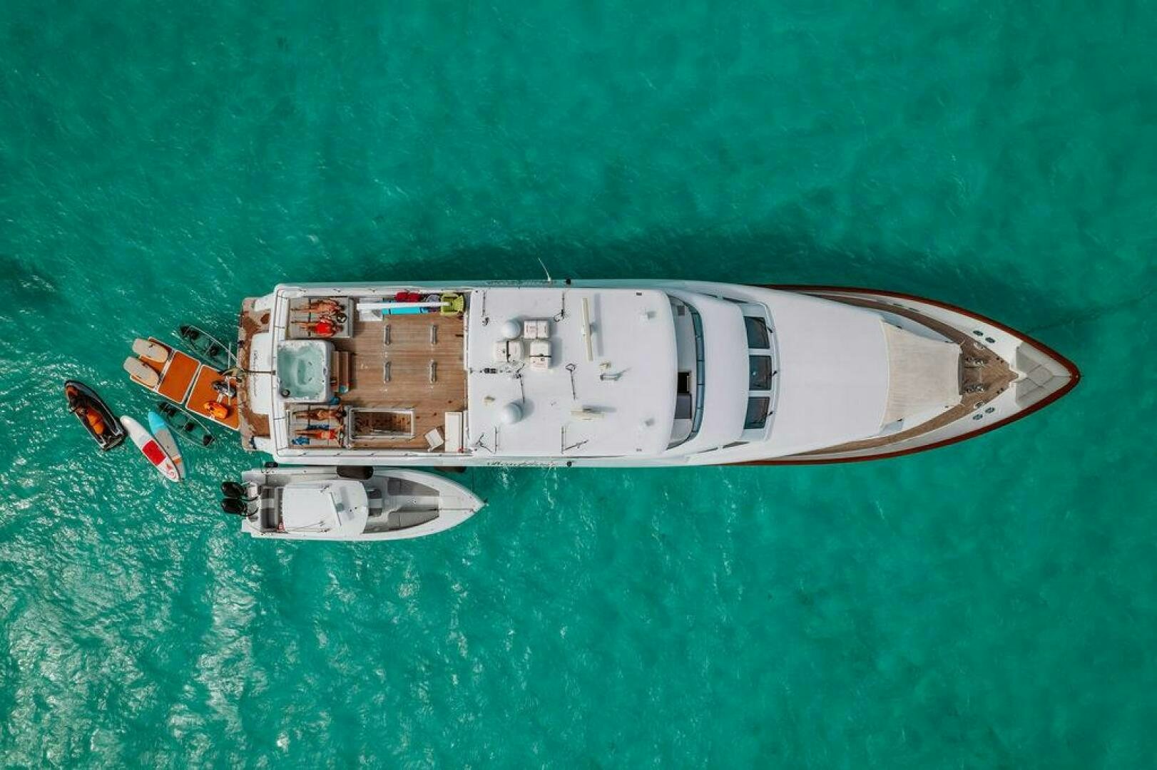 a ship in the water aboard BEACHFRONT Yacht for Sale