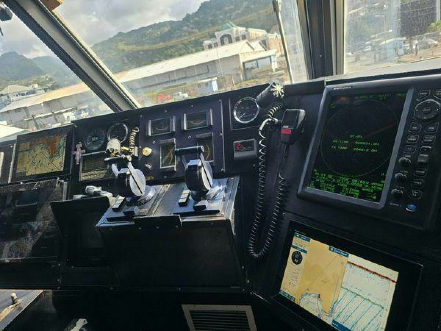 inside of a cockpit aboard JADEN SUN Yacht for Sale