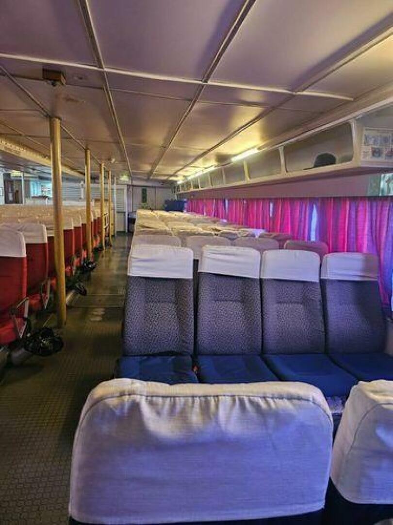 a train with seats aboard JADEN SUN Yacht for Sale