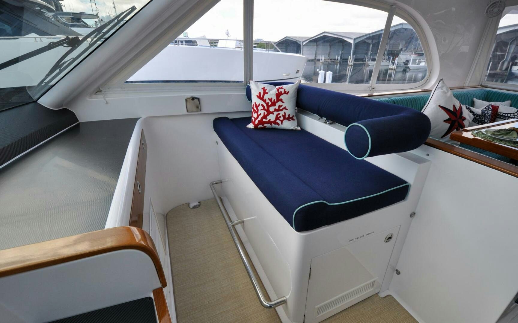 the inside of a boat aboard CASTINA Yacht for Sale