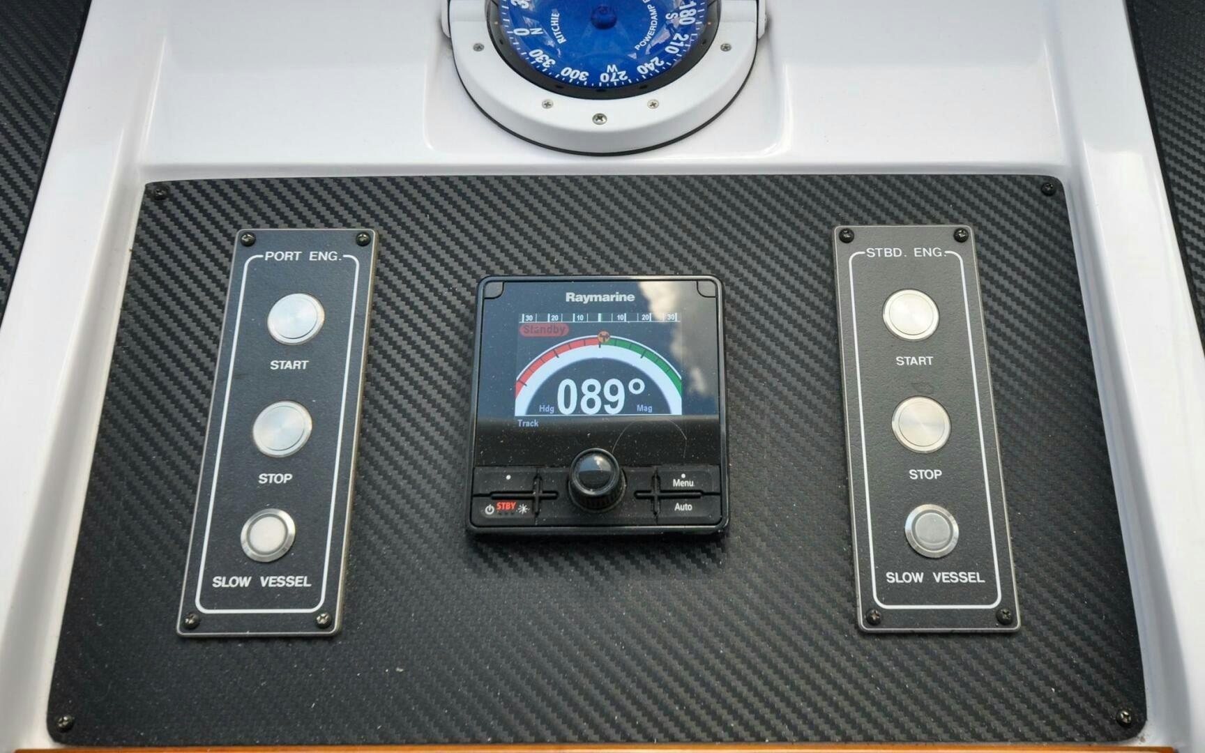 a group of electronic devices aboard CASTINA Yacht for Sale