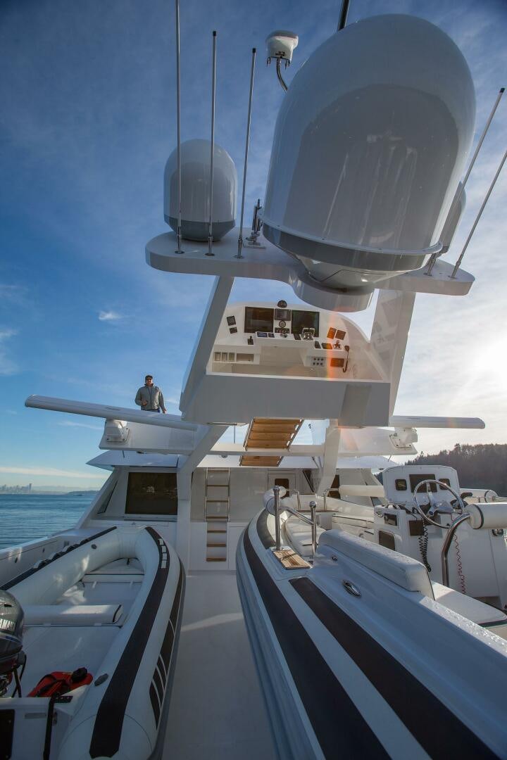 a large space ship aboard CAZADOR Yacht for Sale