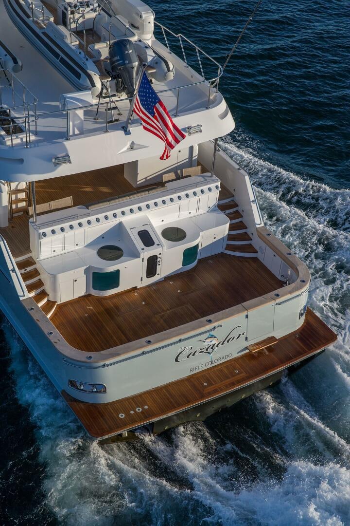 a boat on the water aboard CAZADOR Yacht for Sale