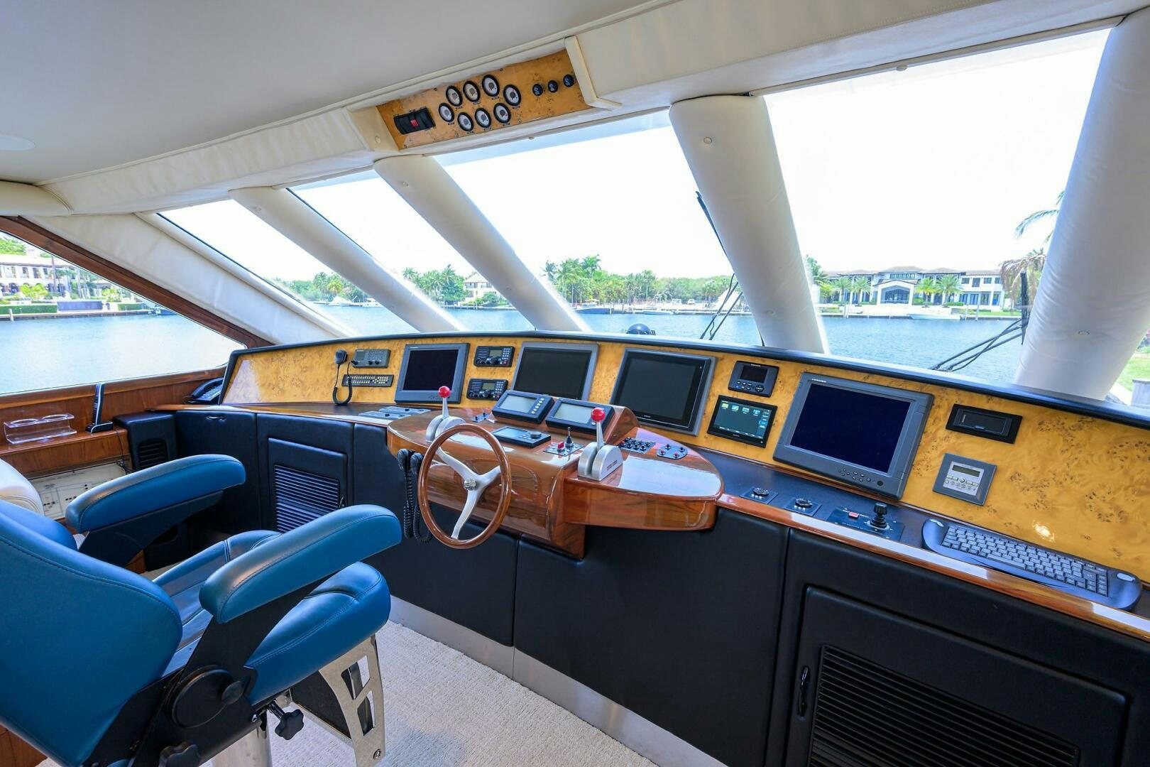 a bus with a desk and computer aboard JR Yacht for Sale