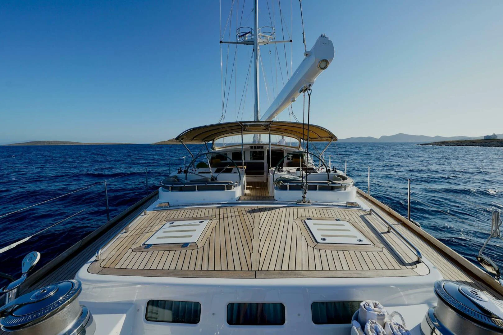 a boat on the water aboard IKARON Yacht for Sale