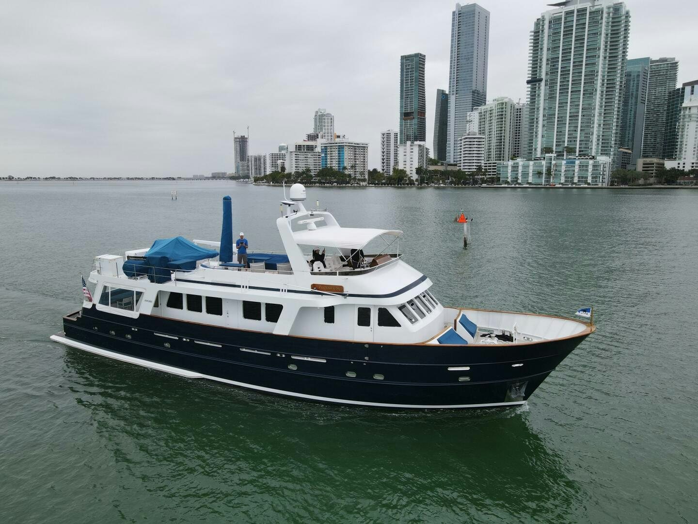 a boat in the water aboard PRECIOUS CARGO Yacht for Sale